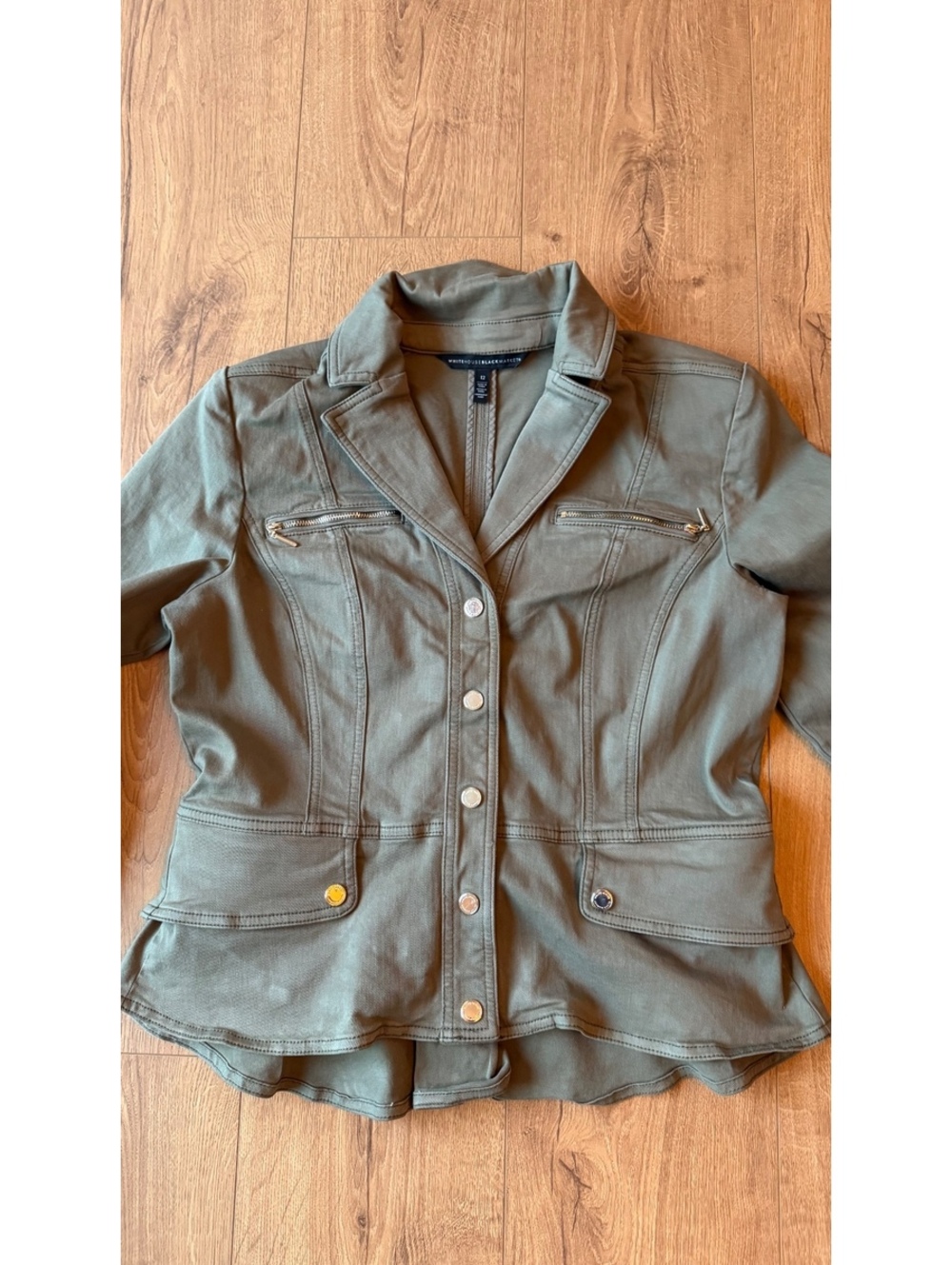 White House Black Market Jacket 12 Olive